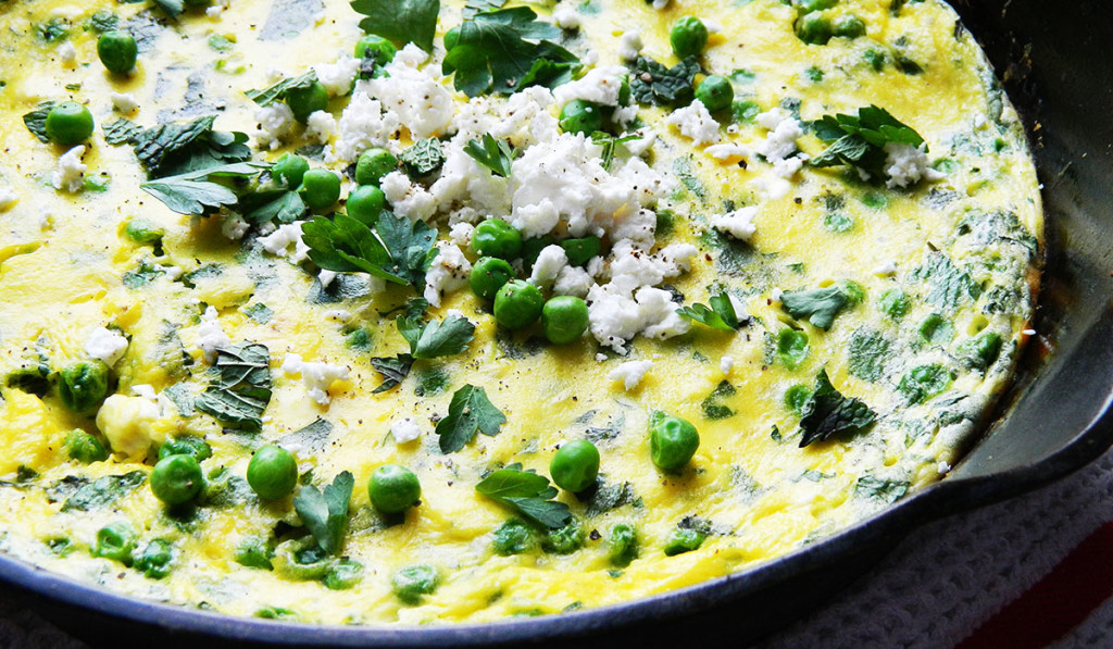 siggi's Icelandic-style yogurt: skyr - Herbed Green Pea & Feta Frittata