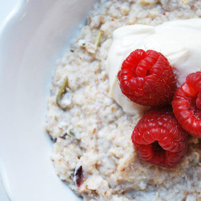 Hot Oatmeal with Yogurt