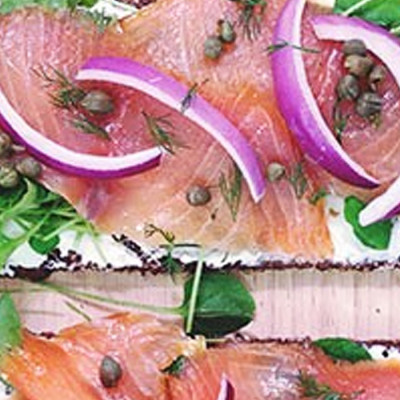 Open Face Smoked Salmon Sandwich