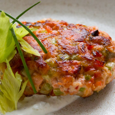 Croquettes de saumon avec sauce tartare